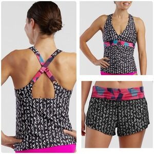 Title Nine Andalusia $145 Best Tankini Small-D And M Swim Shorts Swimsuit Set